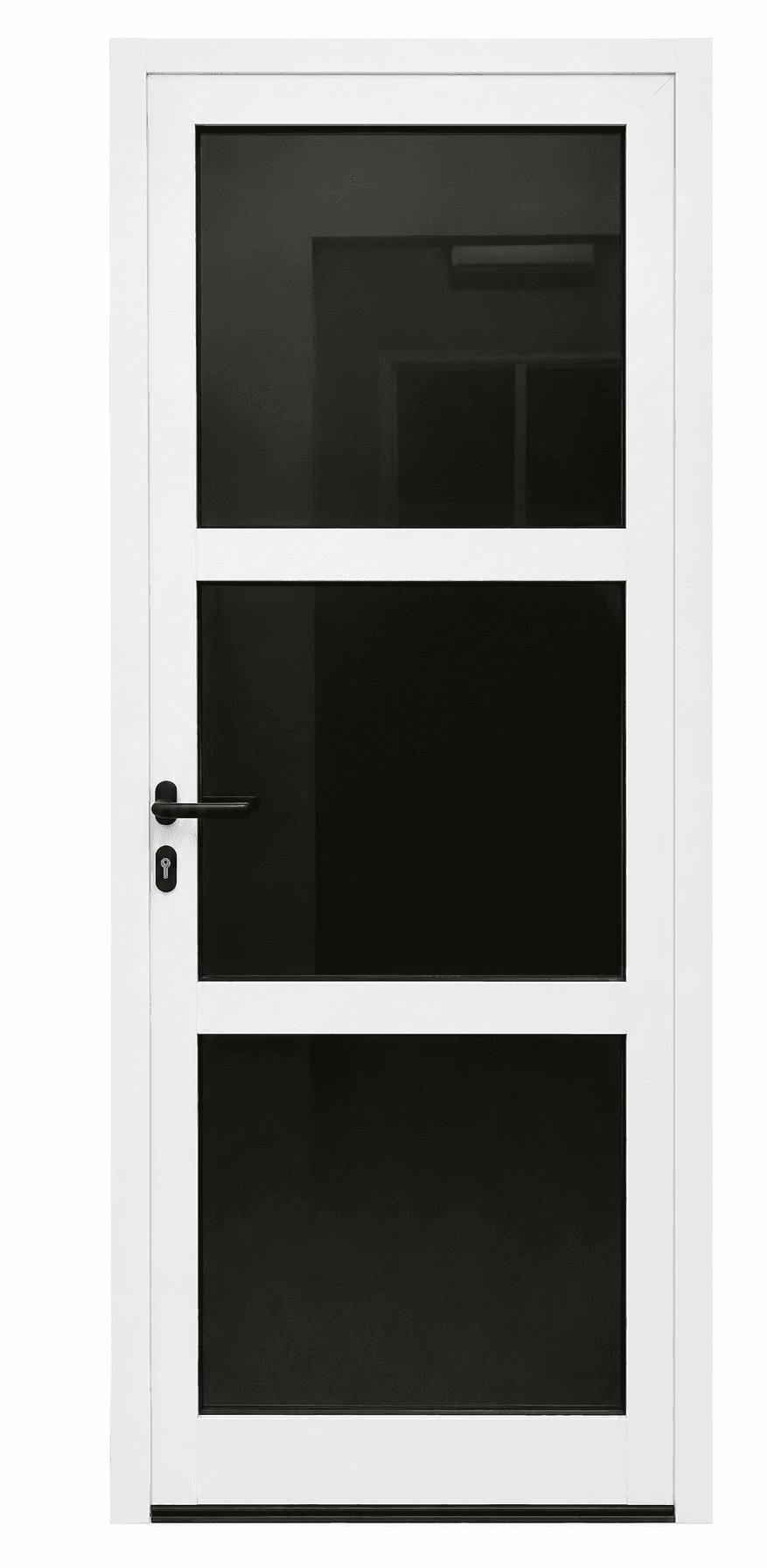 Puerta de cristal con 3 divisiones